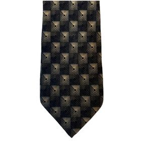 🎉. Z INC Tie Men’s Silk Black Gold White Very Good Condition